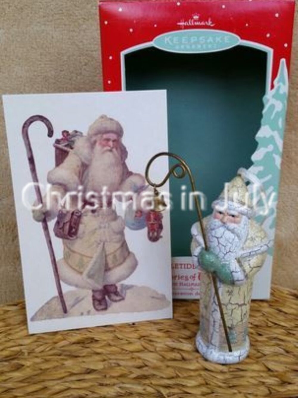 Hallmark 2002 Yuletide Santa Memories of Christmas Archives Ornament